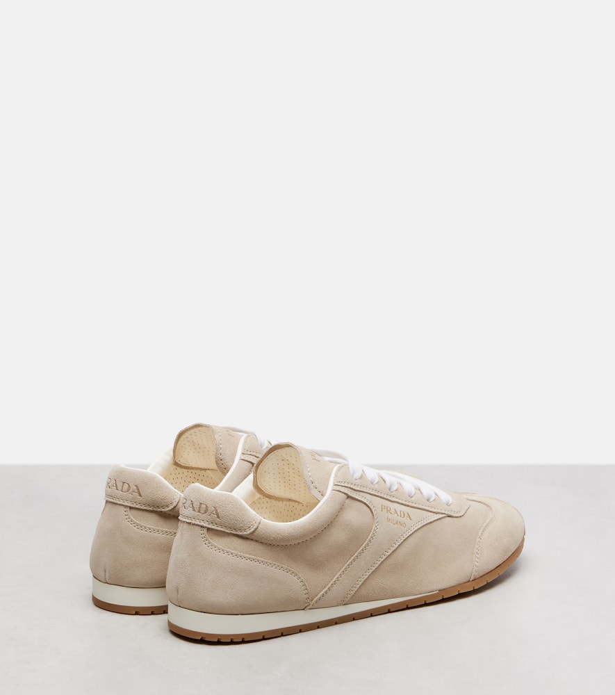 Prada Suede Sneakers In Neutral