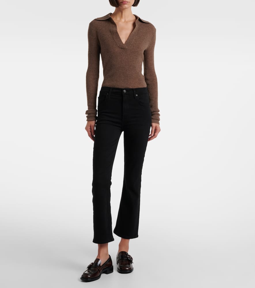 Citizen Of Humanity Isola Mid-rise Bootcut Jeans In Black