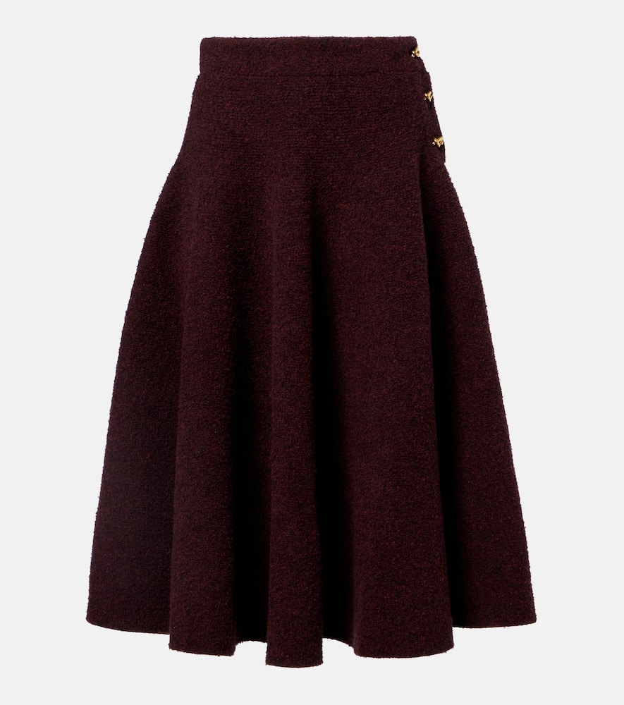 Bottega Veneta Knot Knitted Midi Skirt In Multi