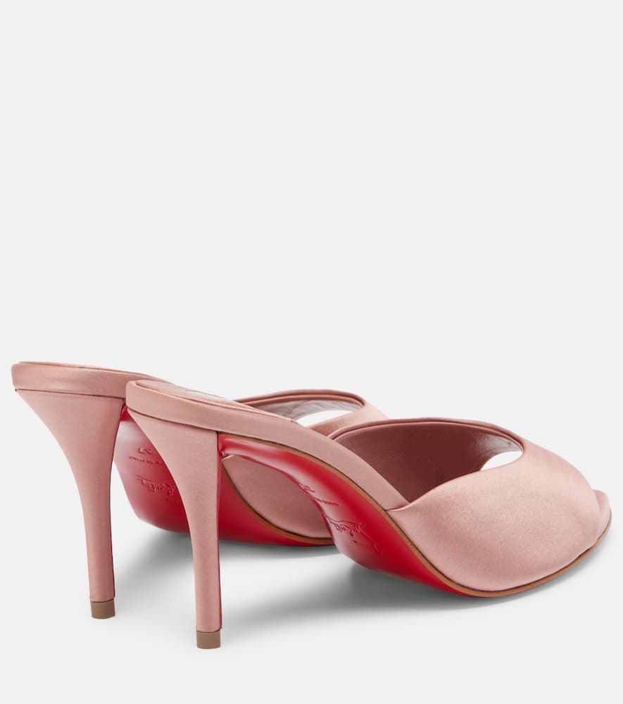 Christian Louboutin Miss Z 80 Crêpe Satin Mules In Pink
