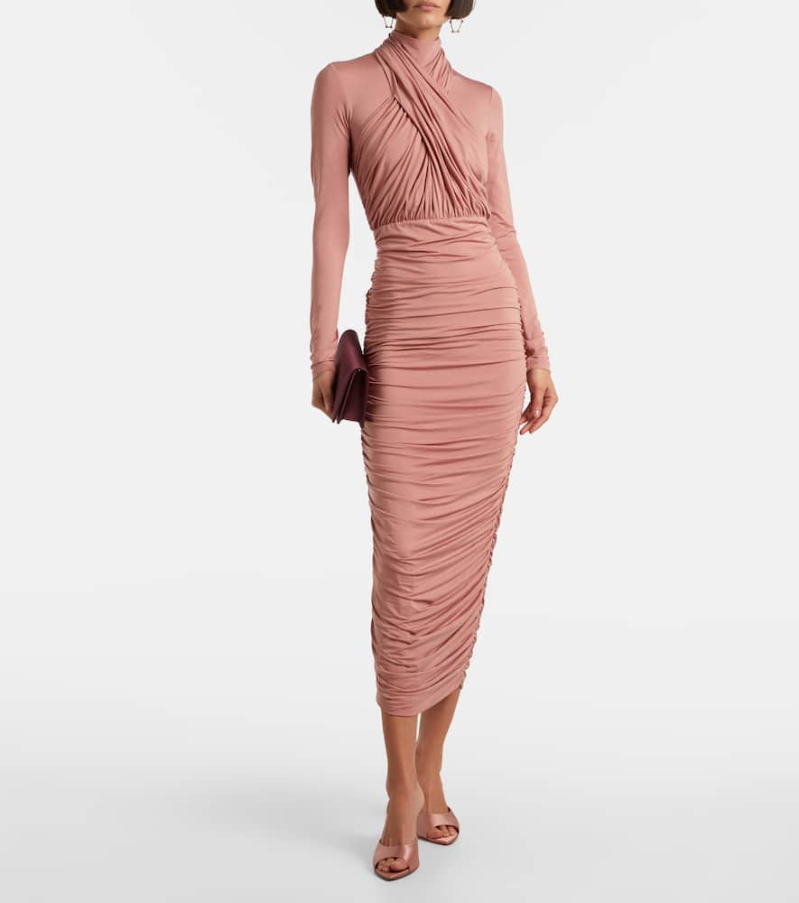 Christian Louboutin Miss Z 80 Crêpe Satin Mules In Pink