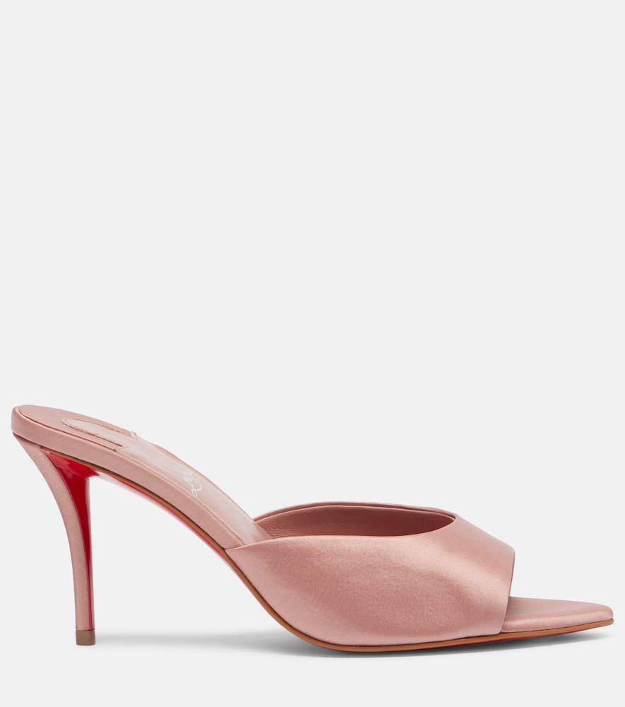 Christian Louboutin Miss Z 80 Crêpe Satin Mules In Pink