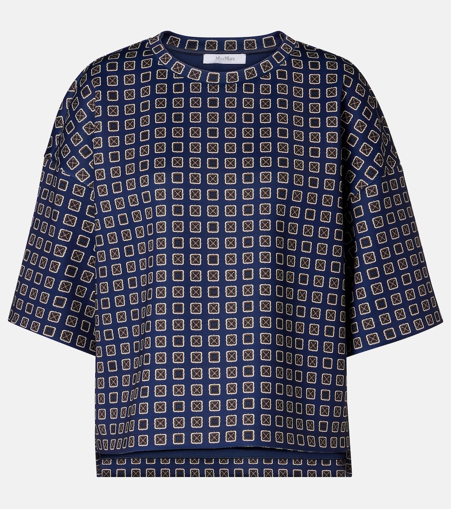 Max Mara Notizia printed jersey top