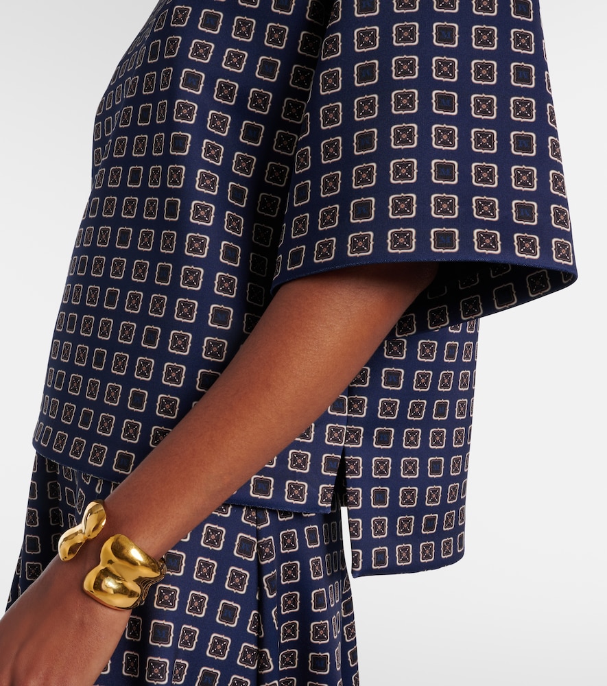  Max Mara Max Mara Notizia Printed Jersey Top 