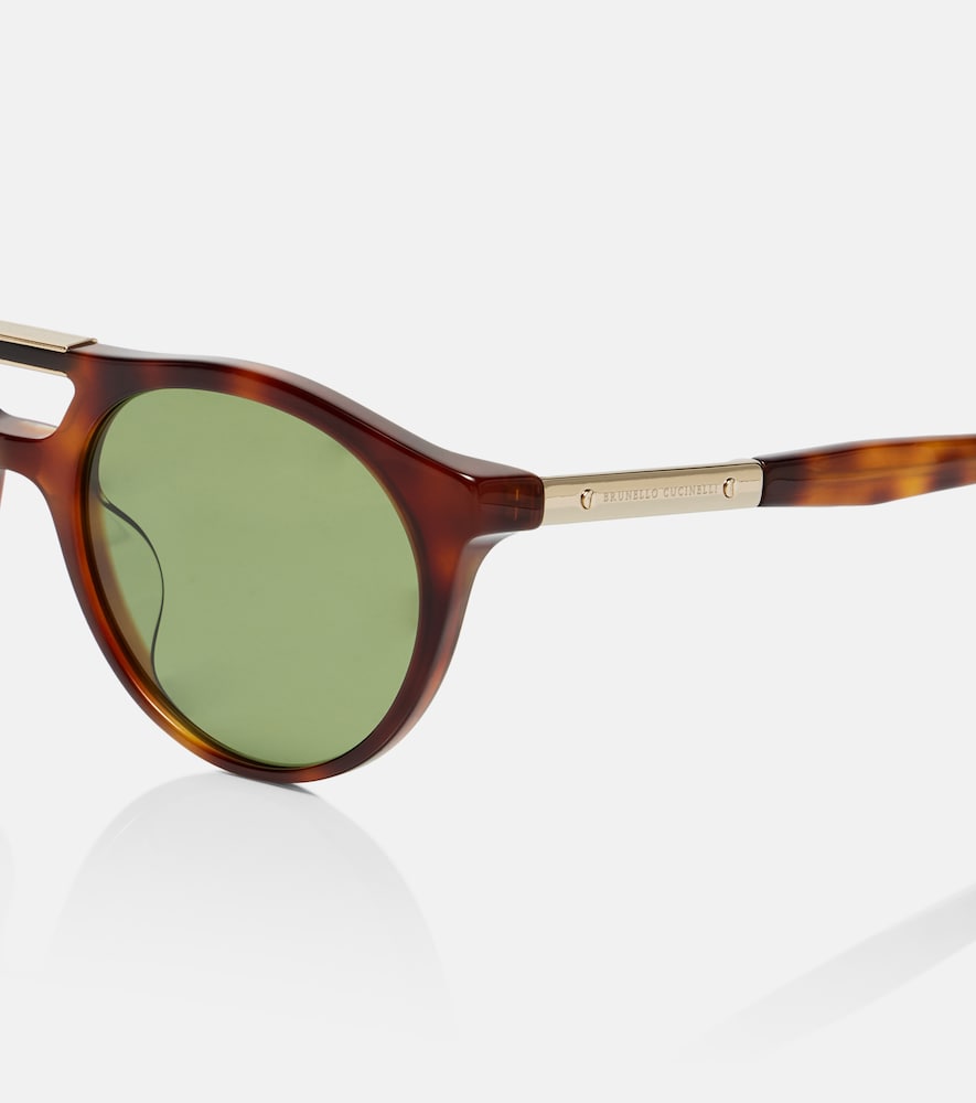  Brunello Cucinelli Brunello Cucinelli Sartorial Sunset Round Sunglasses 