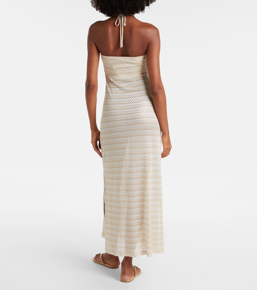  Melissa Odabash Melissa Odabash Mila Off-shoulder Lamã© Maxi Dress 