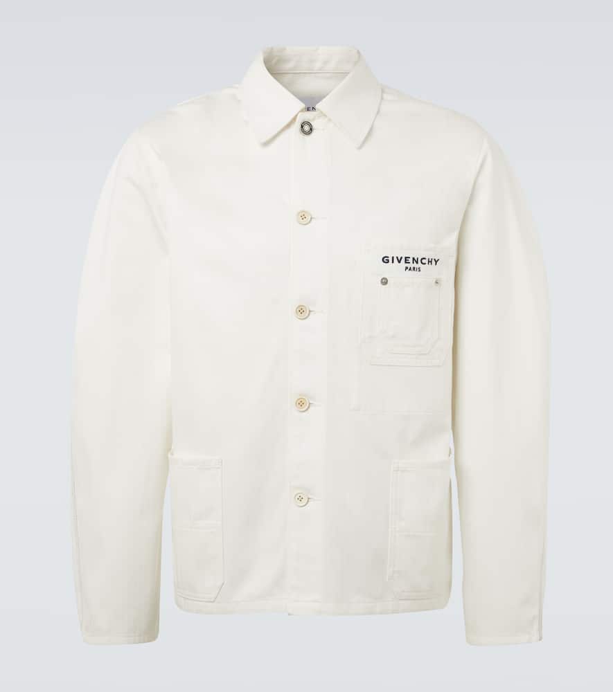 Givenchy Logo Cotton Canvas Jacket In White