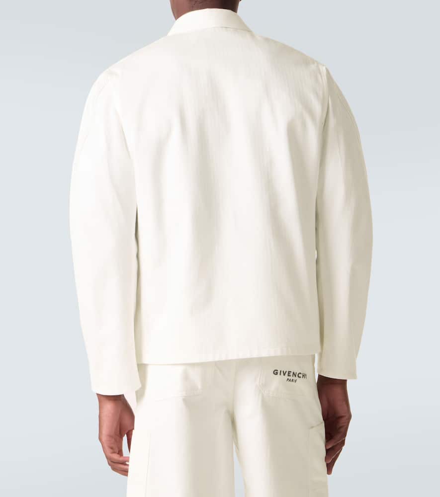 Givenchy Logo Cotton Canvas Jacket In White