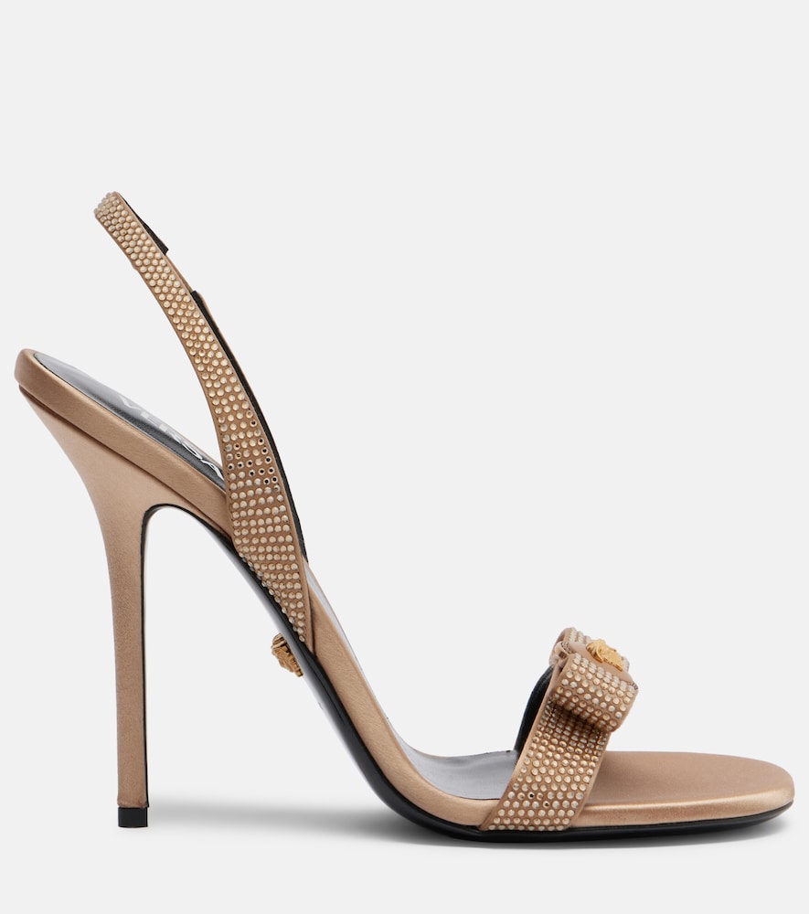 Versace Versace Slingback-sandalen Medusa Aus Satin 