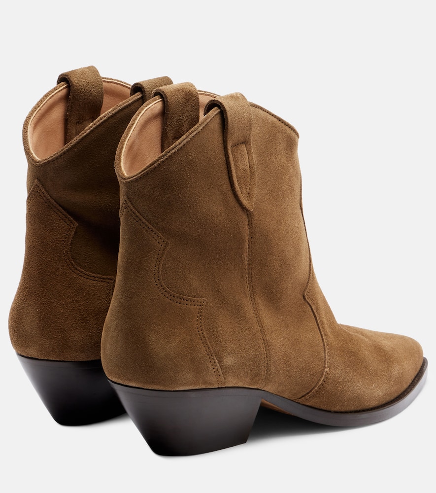 Isabel Marant Dewina Suede Cowboy Boots In Brown