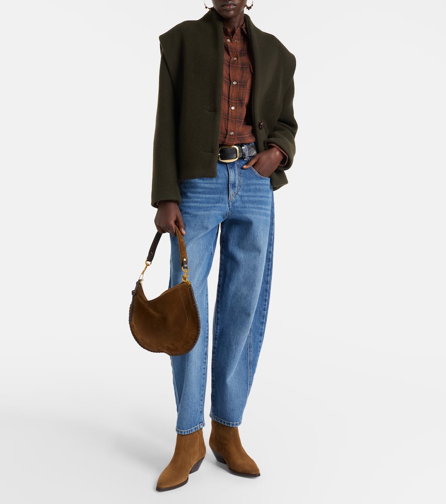 Isabel Marant Dewina Suede Cowboy Boots In Brown