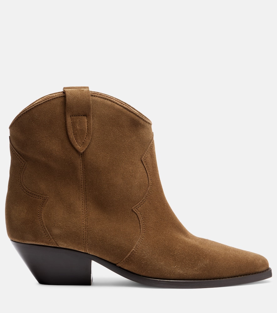 Isabel Marant Dewina Suede Cowboy Boots In Brown