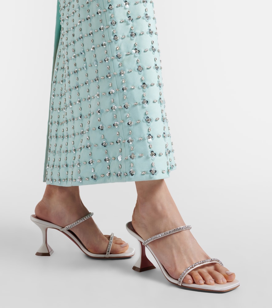 Amina Muaddi Gilda 70 embellished satin mules
