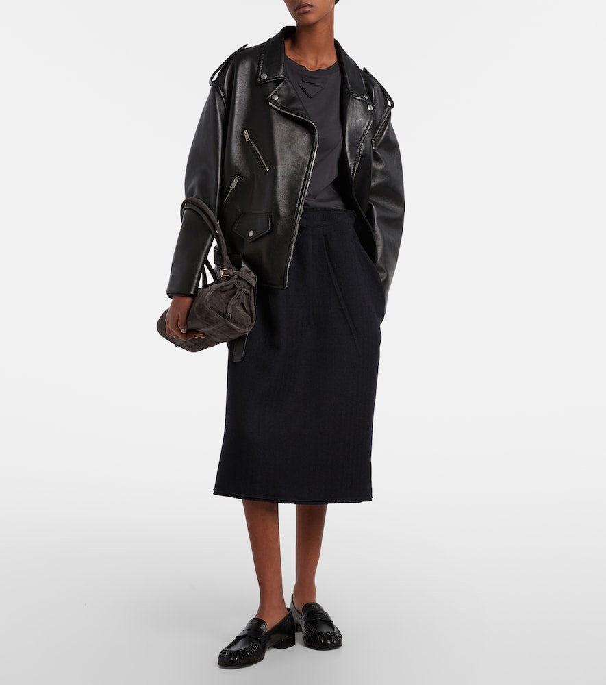  Prada Prada Bikerjacke Aus Leder 