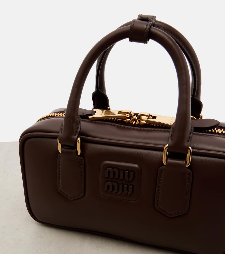 Miu Miu Tote Bag Arcadie Aus Leder In Brown
