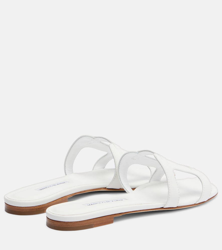  Manolo Blahnik Manolo Blahnik Sandalias Grellanuflat De Piel 
