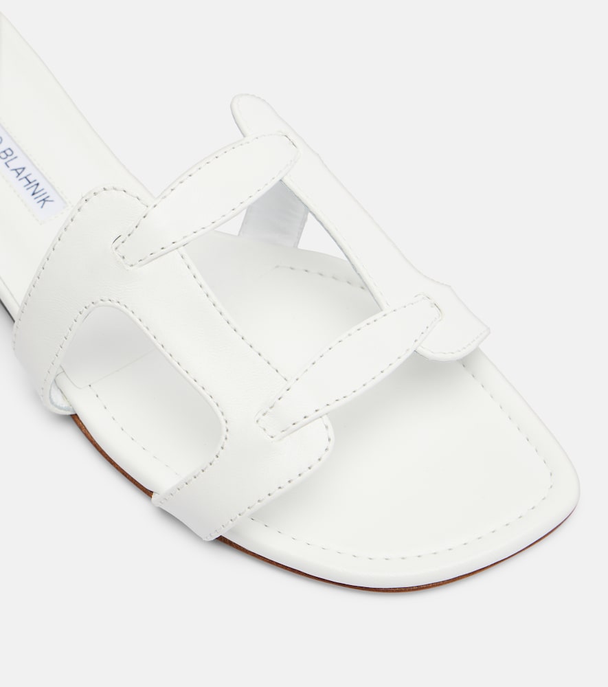  Manolo Blahnik Manolo Blahnik Sandalias Grellanuflat De Piel 