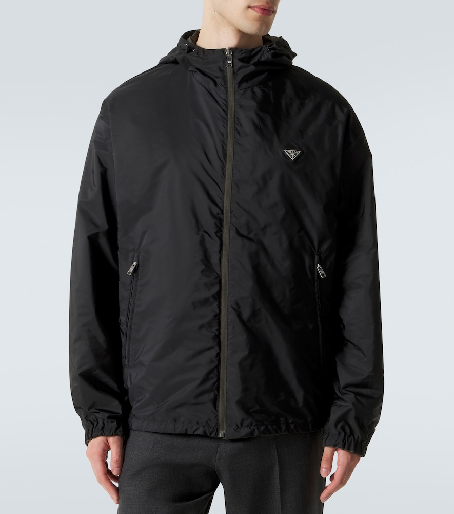  Prada Prada Wendbare Jacke Aus Re-nylon Mit Leder 