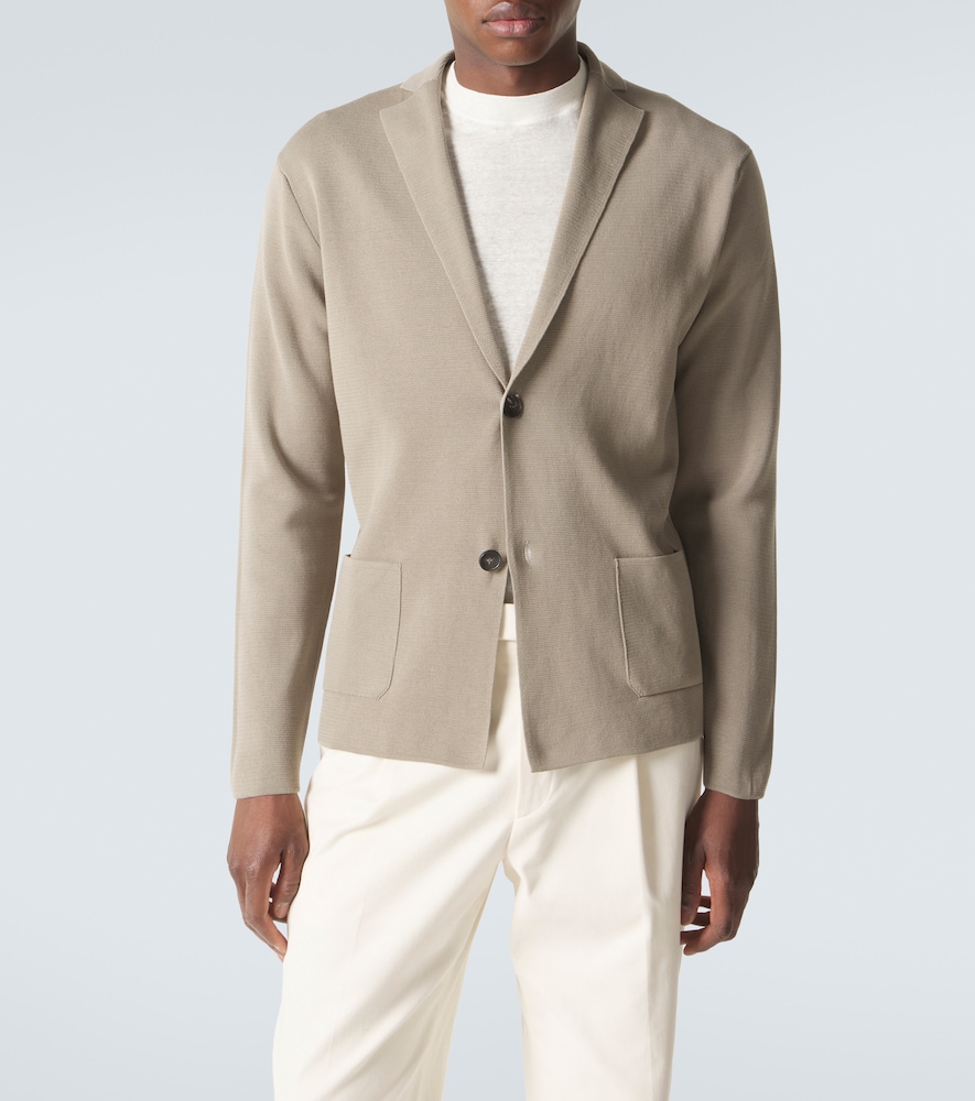  Thom Sweeney Thom Sweeney Blazer Aus Baumwoll-crêpe 