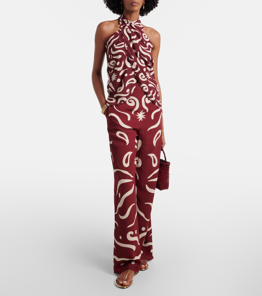 Cala de la Cruz Toya printed wide-leg pants