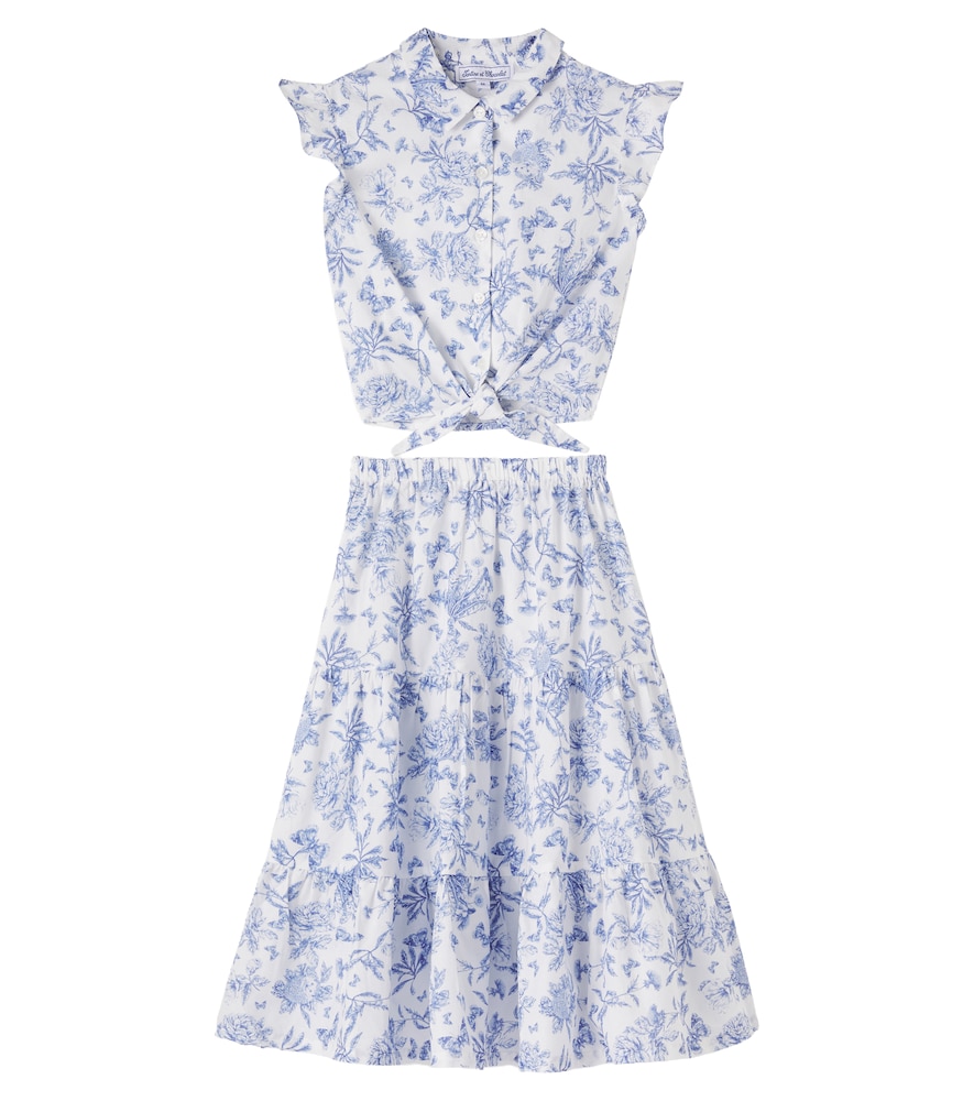 Set top e gonna con stampa floreale