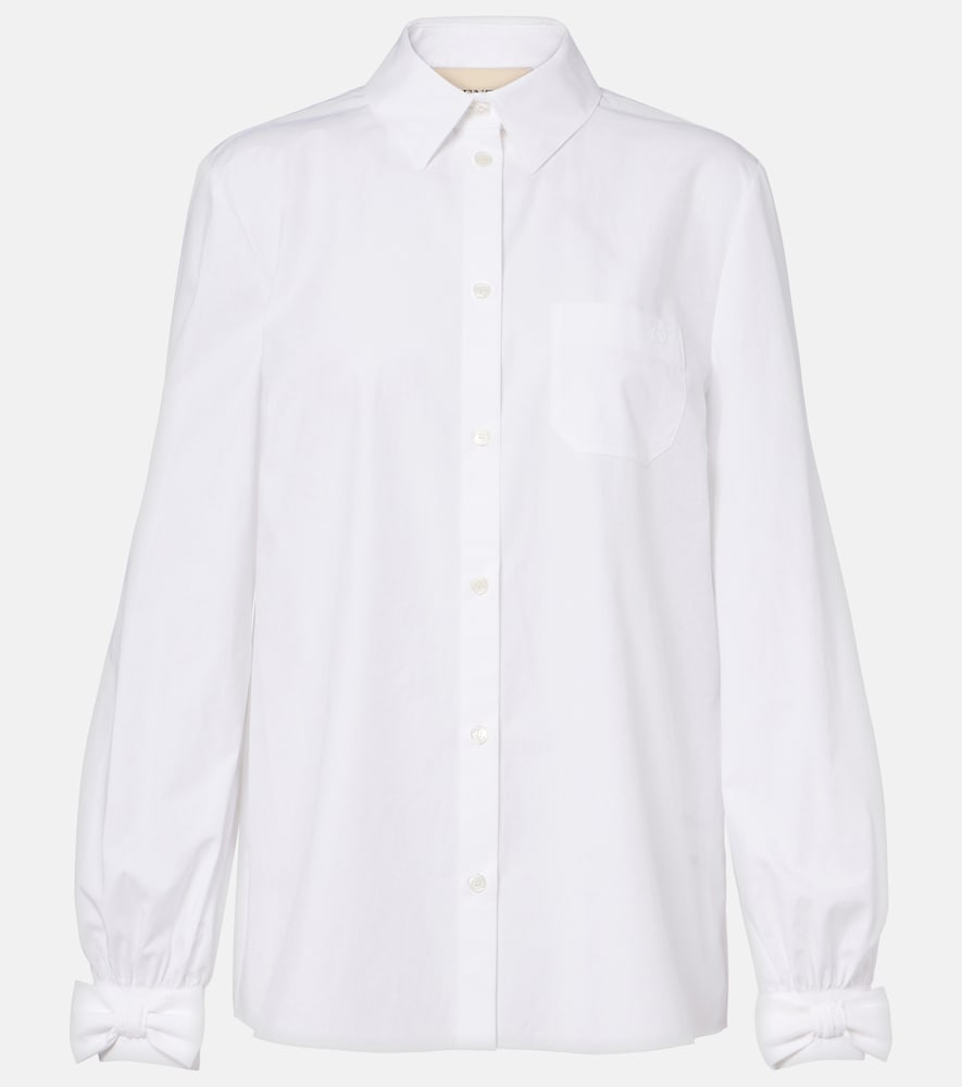 Valentino Bow-detail cotton poplin shirt