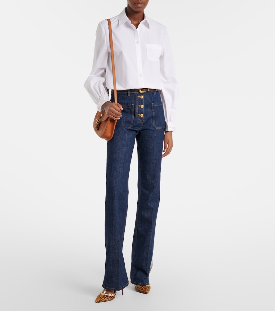 Garavani Bow-Detail Cotton Poplin Shirt