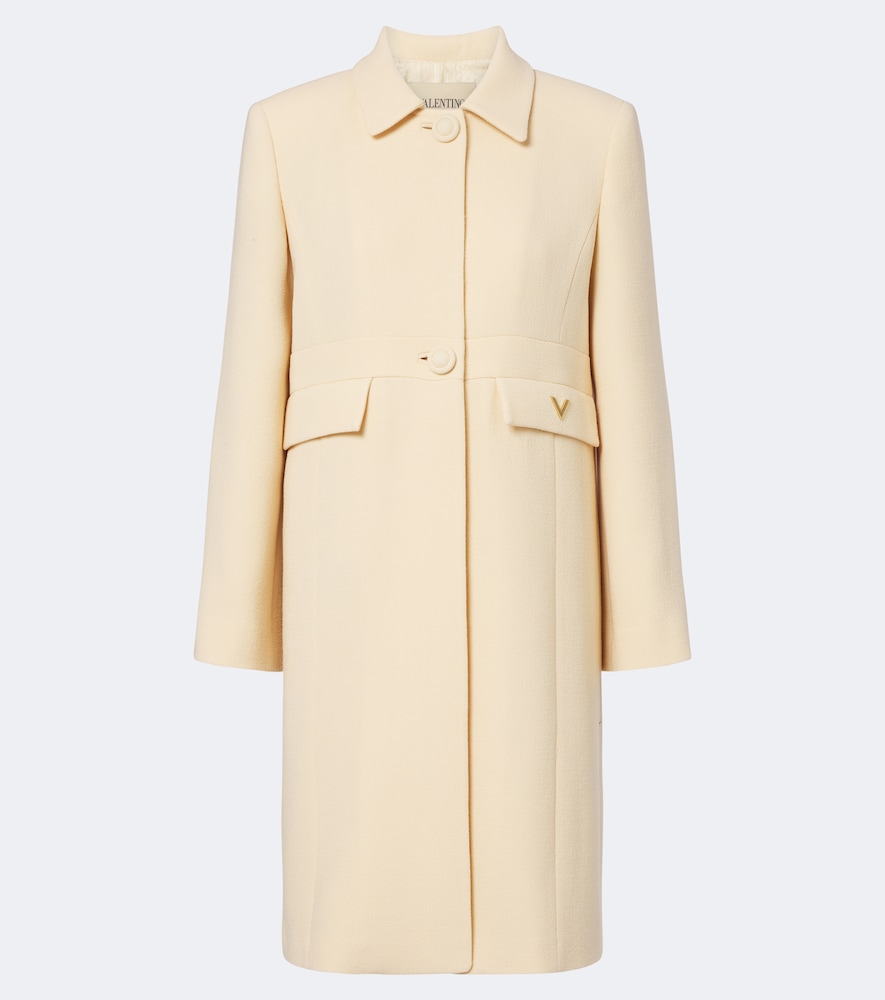 Garavani Vgold Virgin Wool Crêpe Coat