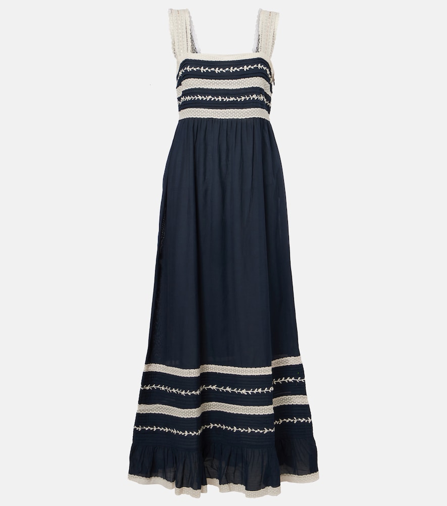 Rixo Malie embroidered midi dress