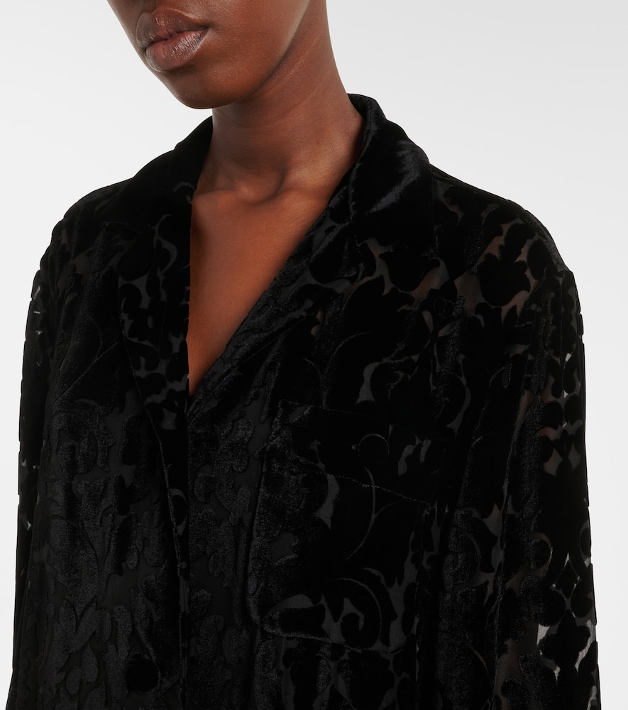 Floral Devoré Velour Shirt