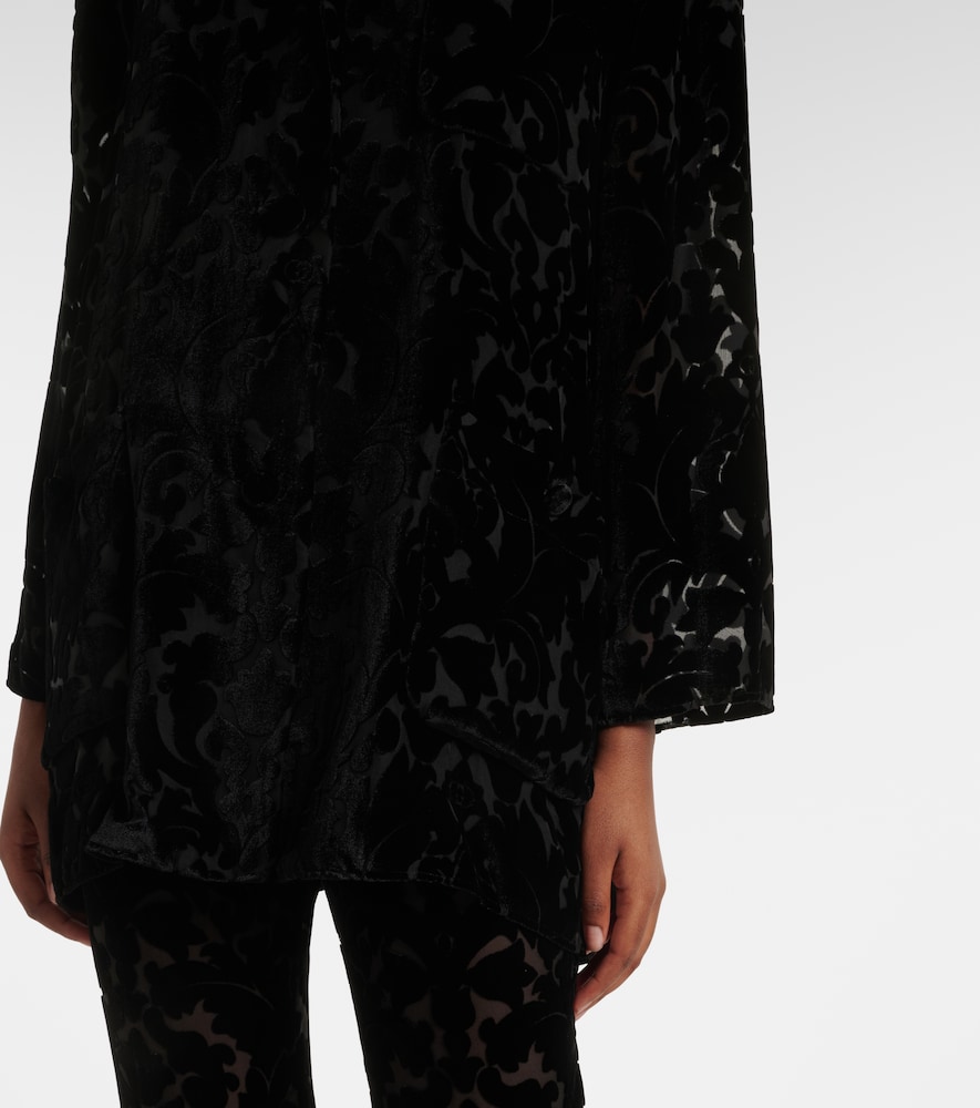 Floral Devoré Velour Shirt