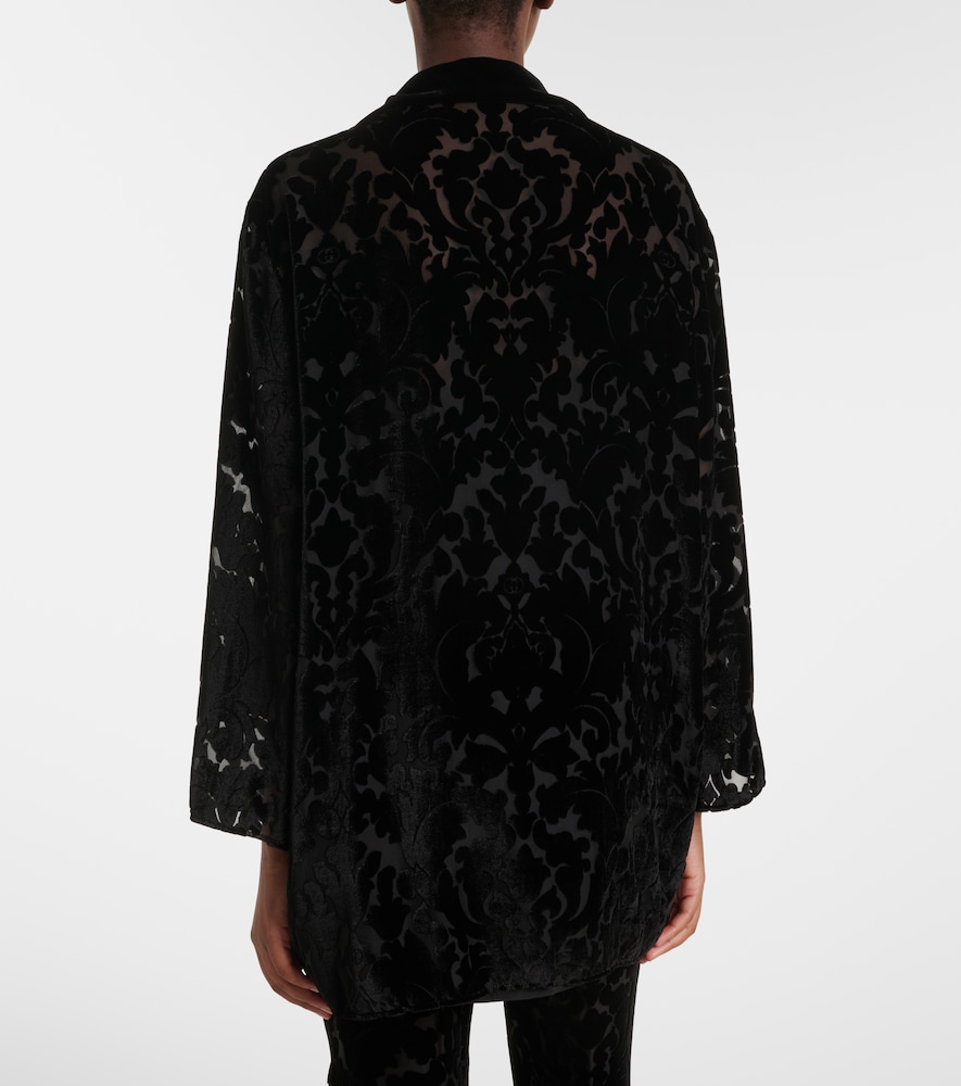 Floral Devoré Velour Shirt