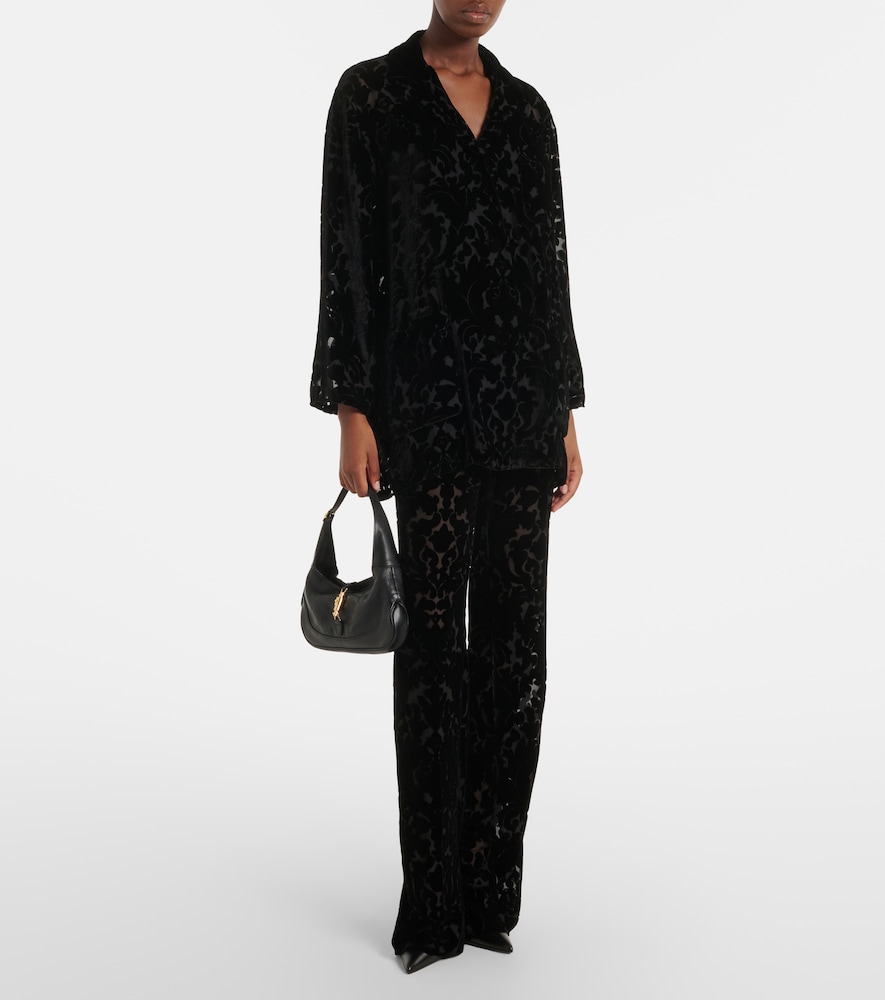Floral Devoré Velour Shirt