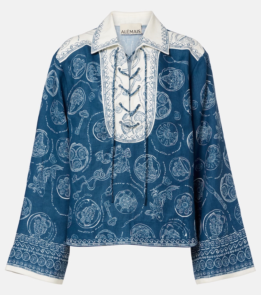 Alemais Alémais Lucky printed linen blouse