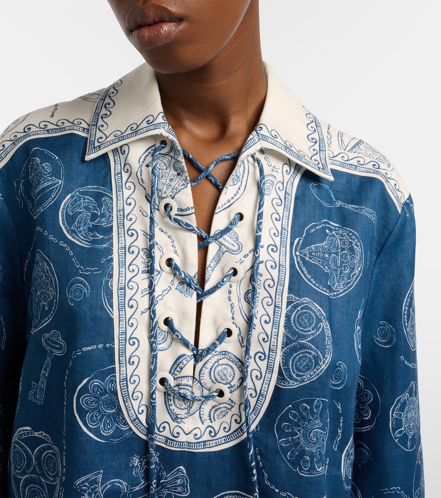  Alemais Alemais Lucky Printed Linen Blouse 