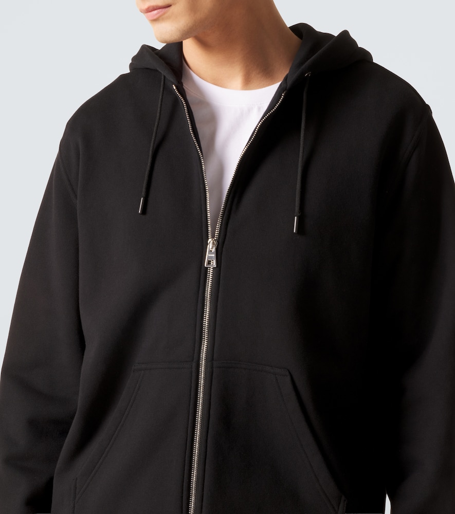 Logo Cotton Fleece Zip-Up Hoodie