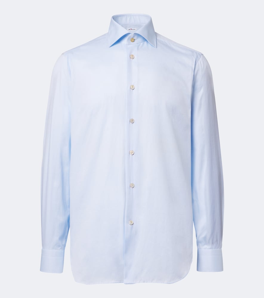 Kiton Cotton Shirt In Blau