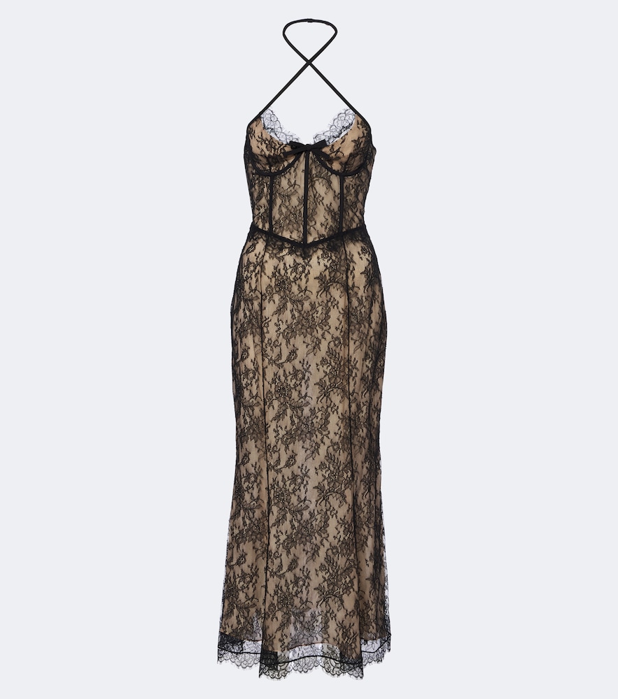 Abito bustier in pizzo