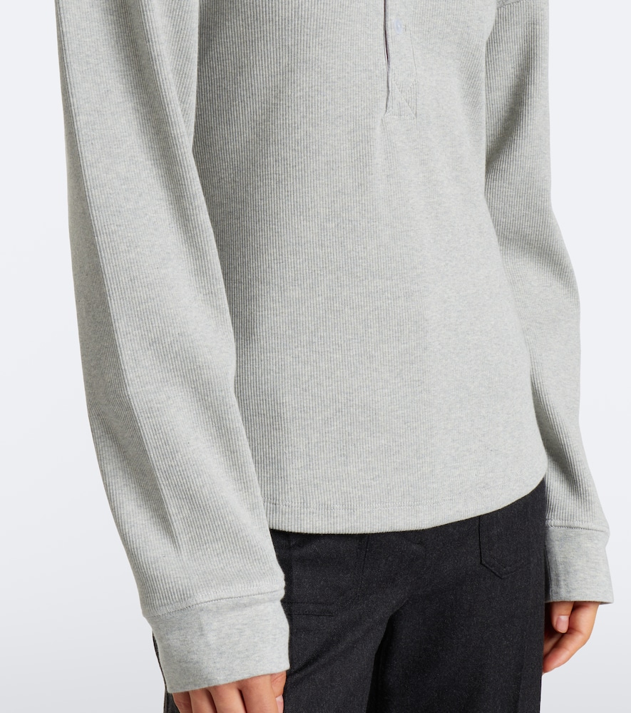 Hazel Ribbed-Knit Cotton Top