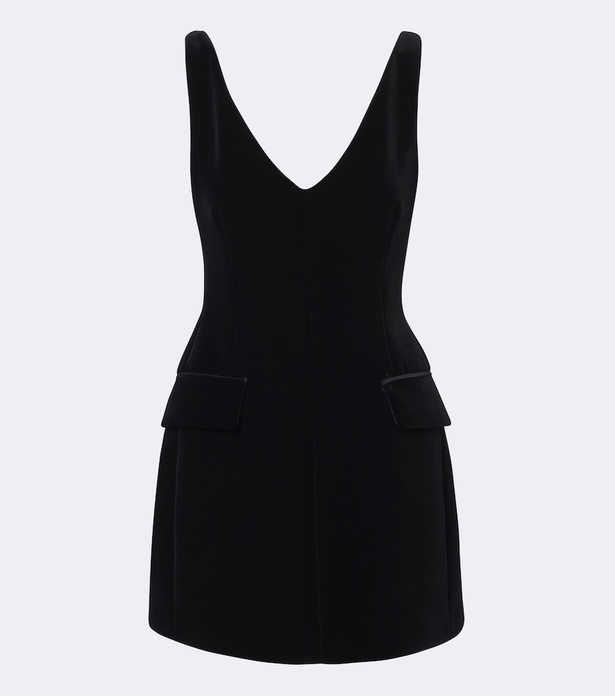 Sportmax Sleeveless Velvet Minidress In Black
