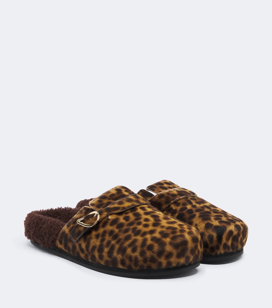 Clogs Vasilitsa aus Leder mit Lammfell