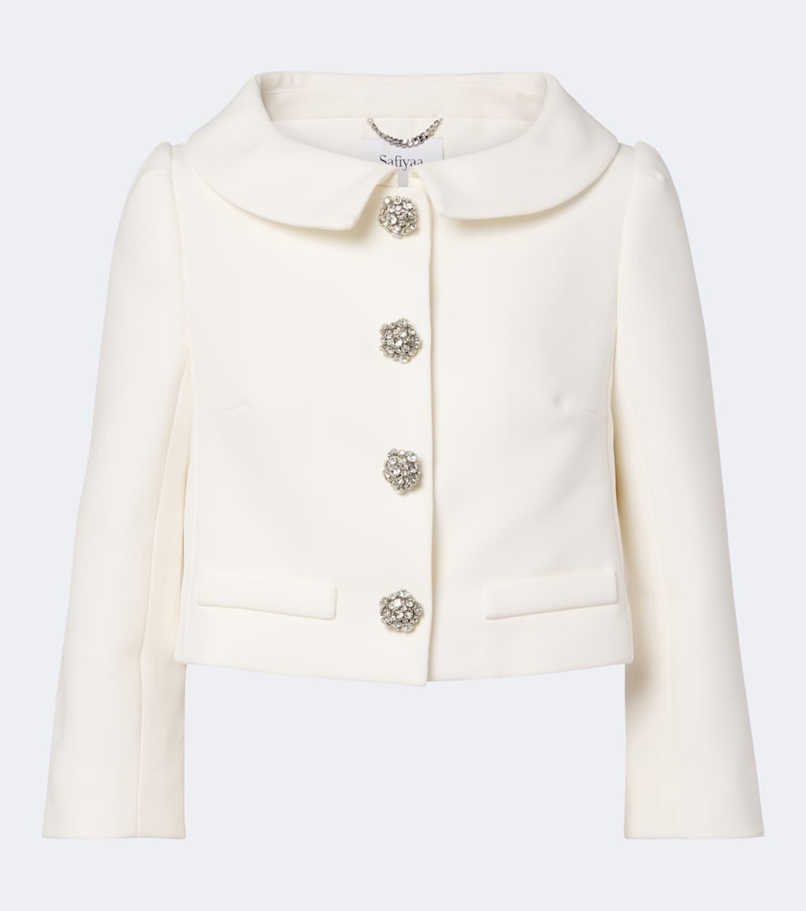Bridal Brigitta Cropped Crêpe Jacket