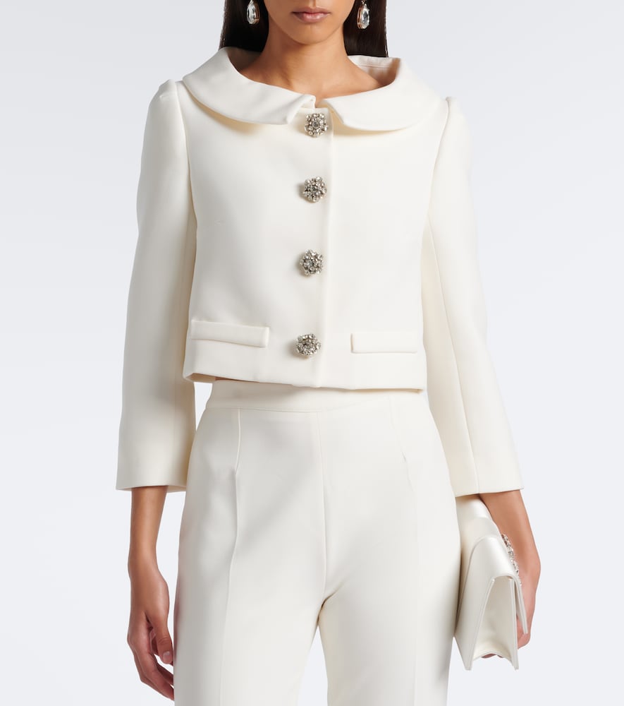 Bridal Brigitta Cropped Crêpe Jacket