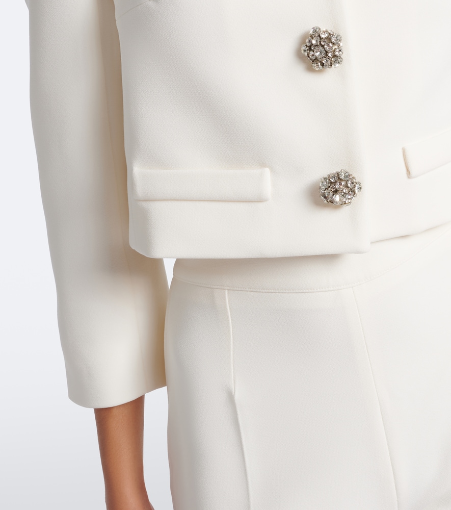 Bridal Brigitta Cropped Crêpe Jacket