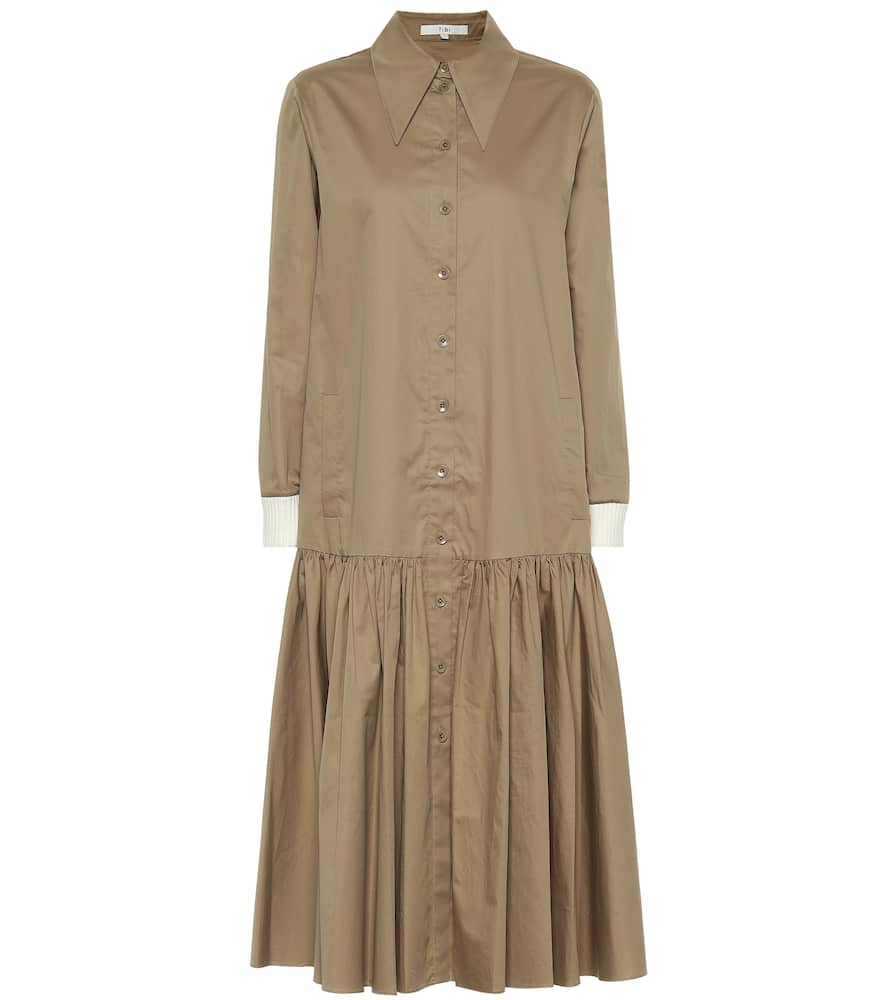 Click to view more detailed imagery on our partner's website Tibi Tech Cotton-poplin Shirt Dress In Oatmeal
