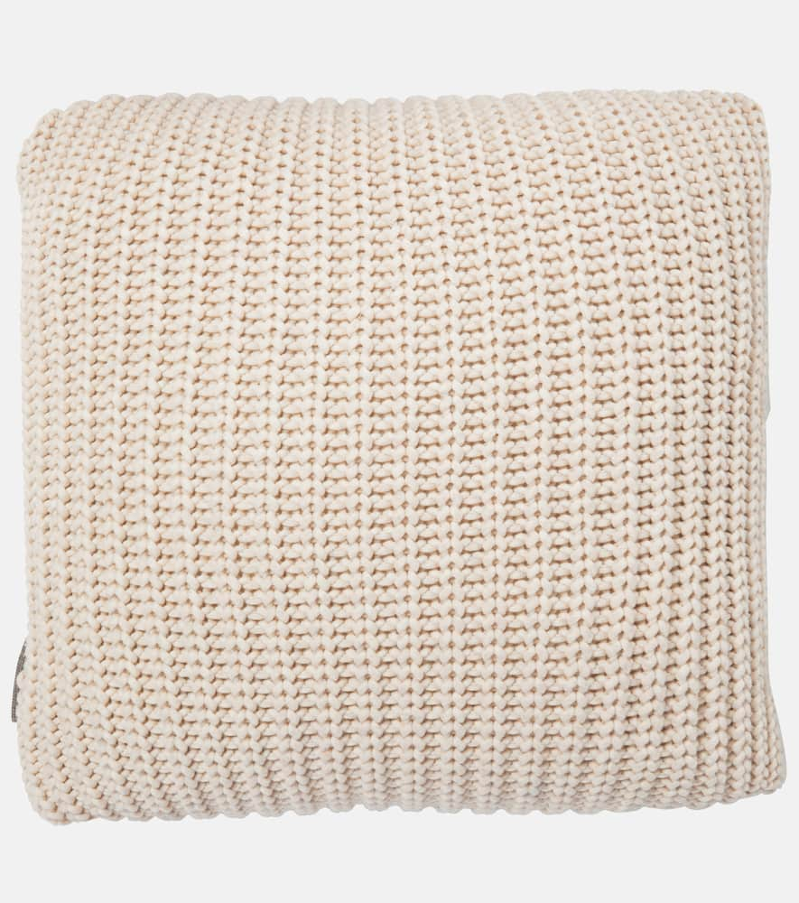 Cotton-blend knit cushion