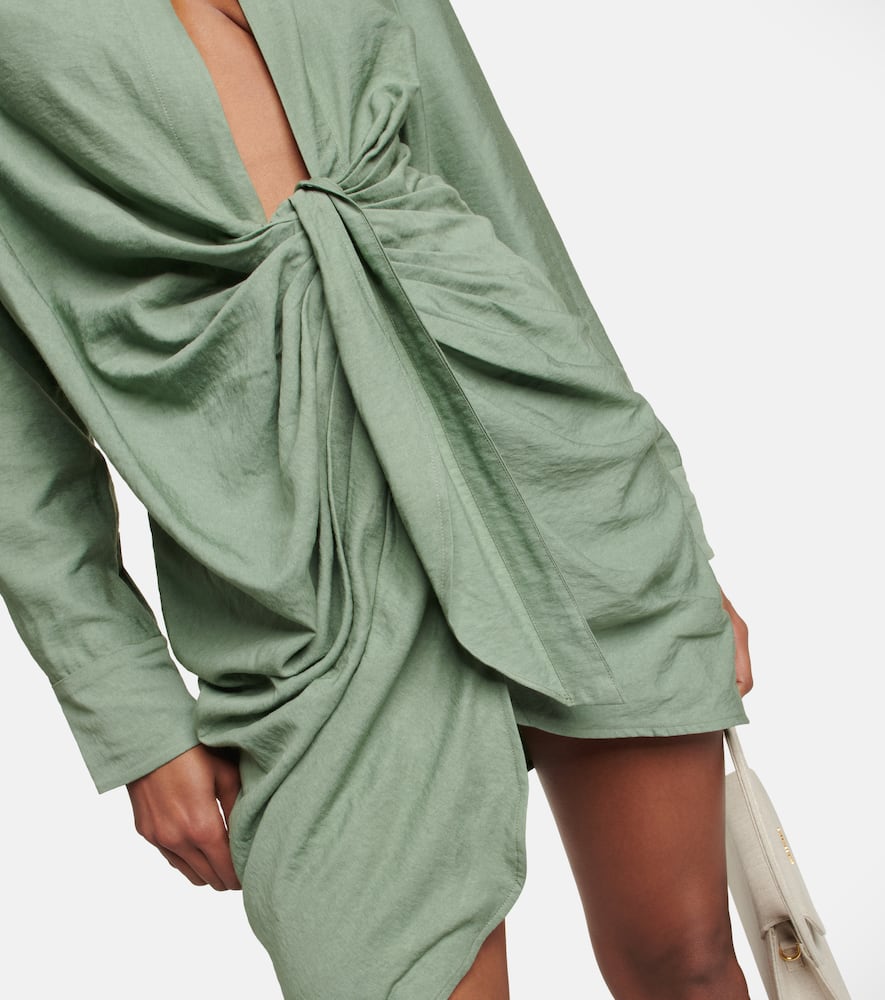 Jacquemus La Robe Bahia Mini Dress In Khaki