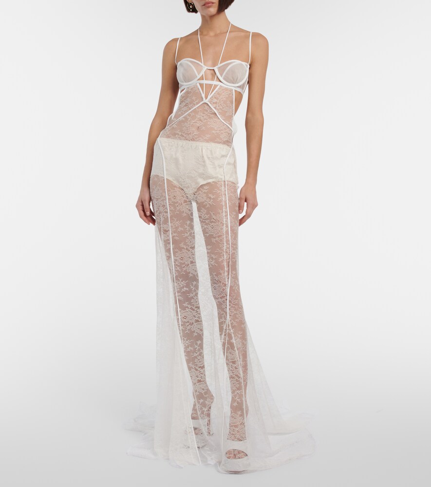  Nensi Dojaka Nensi Dojaka Bridal Robe Aus Spitze 