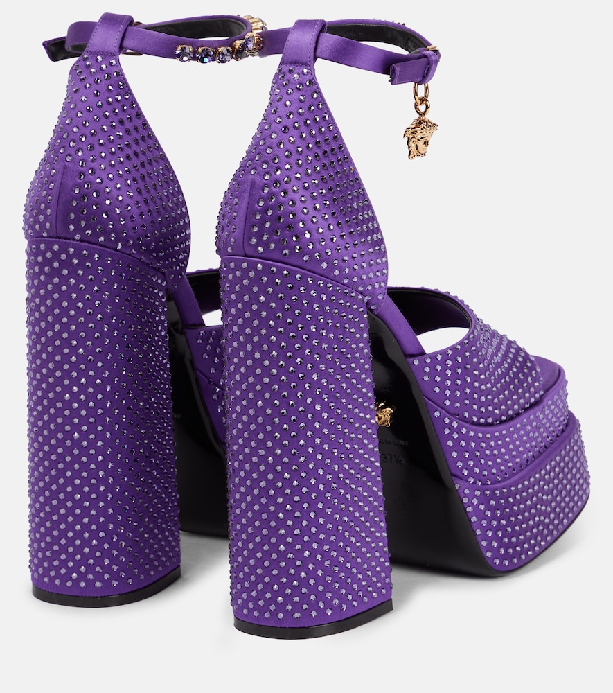  Versace Versace Medusa Aevitas Embellished Platform Sandals 