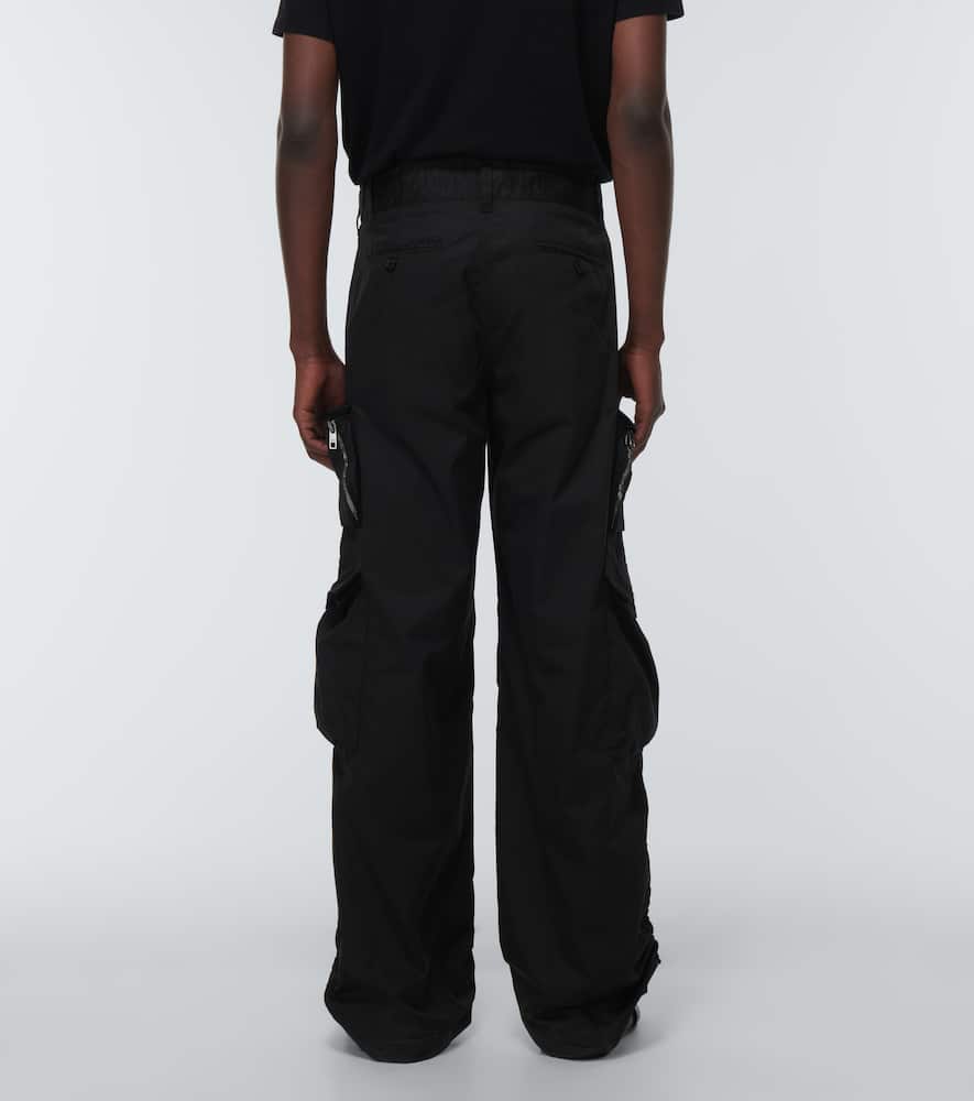 Dolce & Gabbana High-rise Straight Cotton Pants In Black